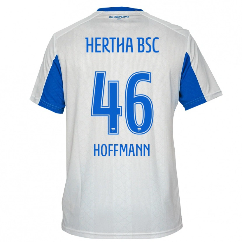 Danxen Dětské Tim Hoffmann #46 Bílá Modrá Daleko Hráčské Dresy 2025/26 Dres