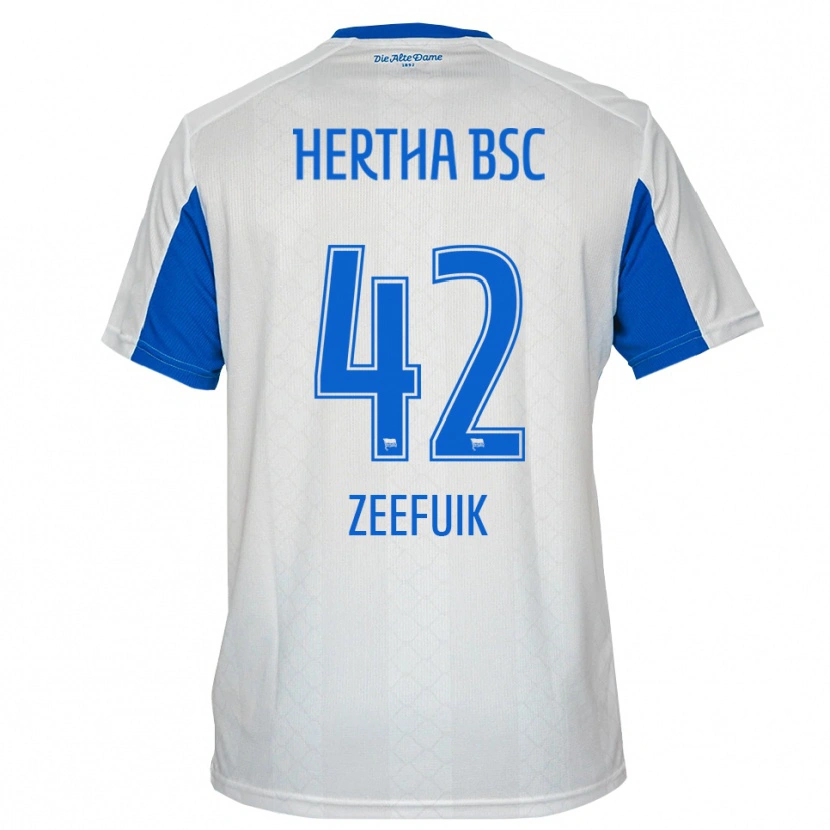Danxen Dětské Deyovaisio Zeefuik #42 Bílá Modrá Daleko Hráčské Dresy 2025/26 Dres