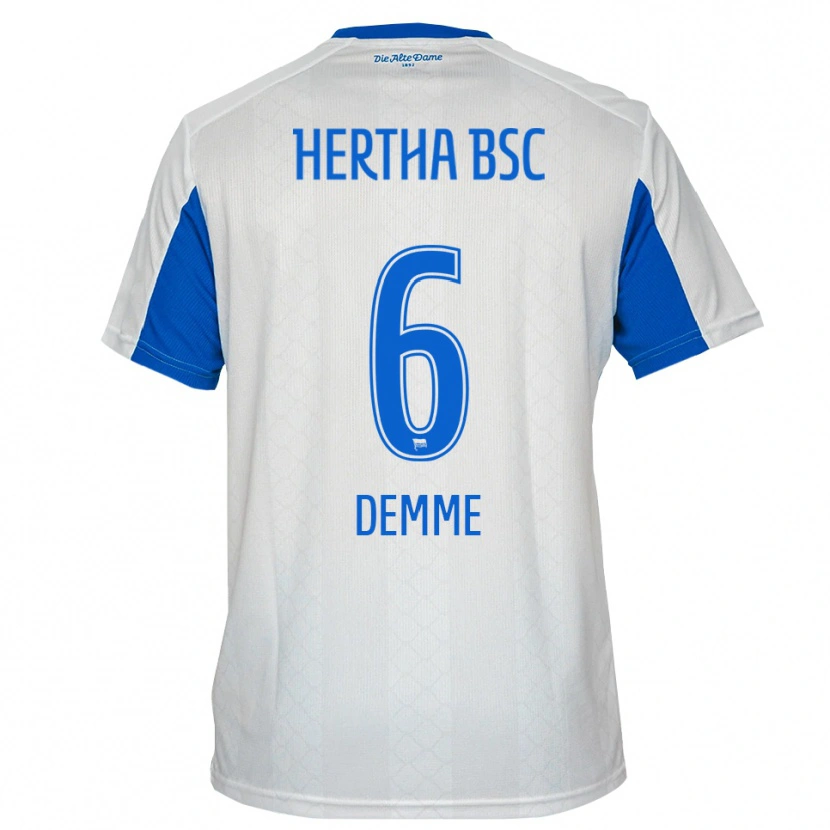 Danxen Dětské Diego Demme #6 Bílá Modrá Daleko Hráčské Dresy 2025/26 Dres