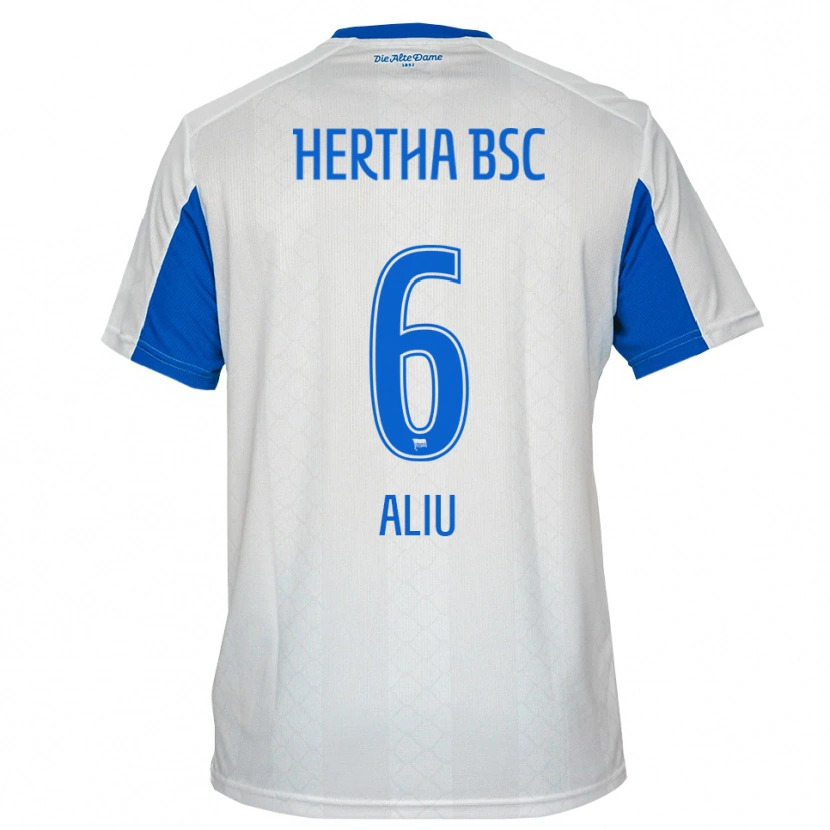 Danxen Dětské Lorent Aliu #6 Bílá Modrá Daleko Hráčské Dresy 2025/26 Dres