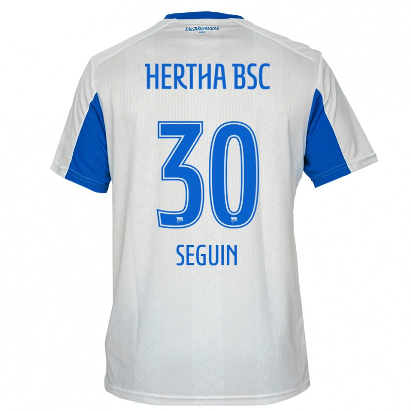 Danxen Dětské Paul Seguin #30 Bílá Modrá Daleko Hráčské Dresy 2025/26 Dres