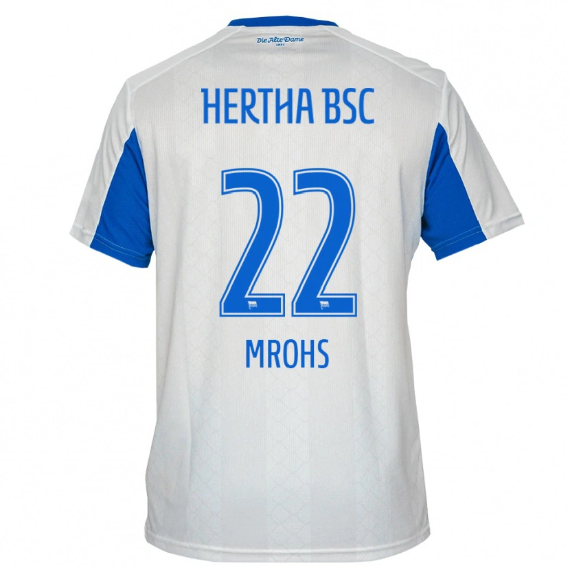 Danxen Dětské Daniel Mrohs #22 Bílá Modrá Daleko Hráčské Dresy 2025/26 Dres