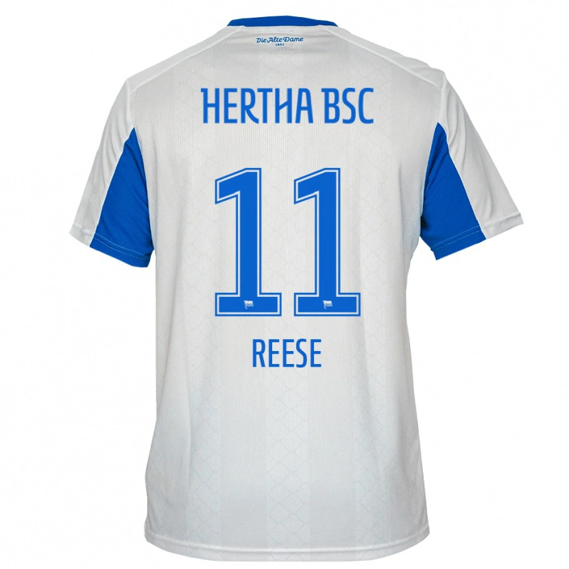 Danxen Dětské Fabian Reese #11 Bílá Modrá Daleko Hráčské Dresy 2025/26 Dres