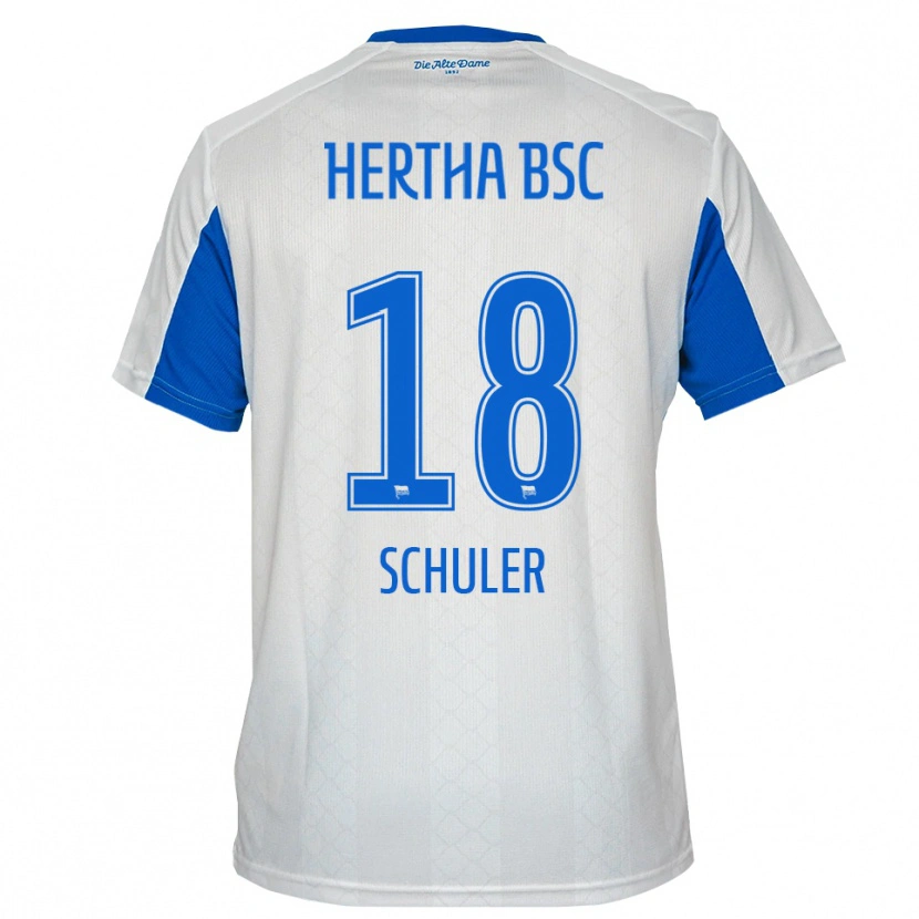Danxen Dětské Luca Schuler #18 Bílá Modrá Daleko Hráčské Dresy 2025/26 Dres
