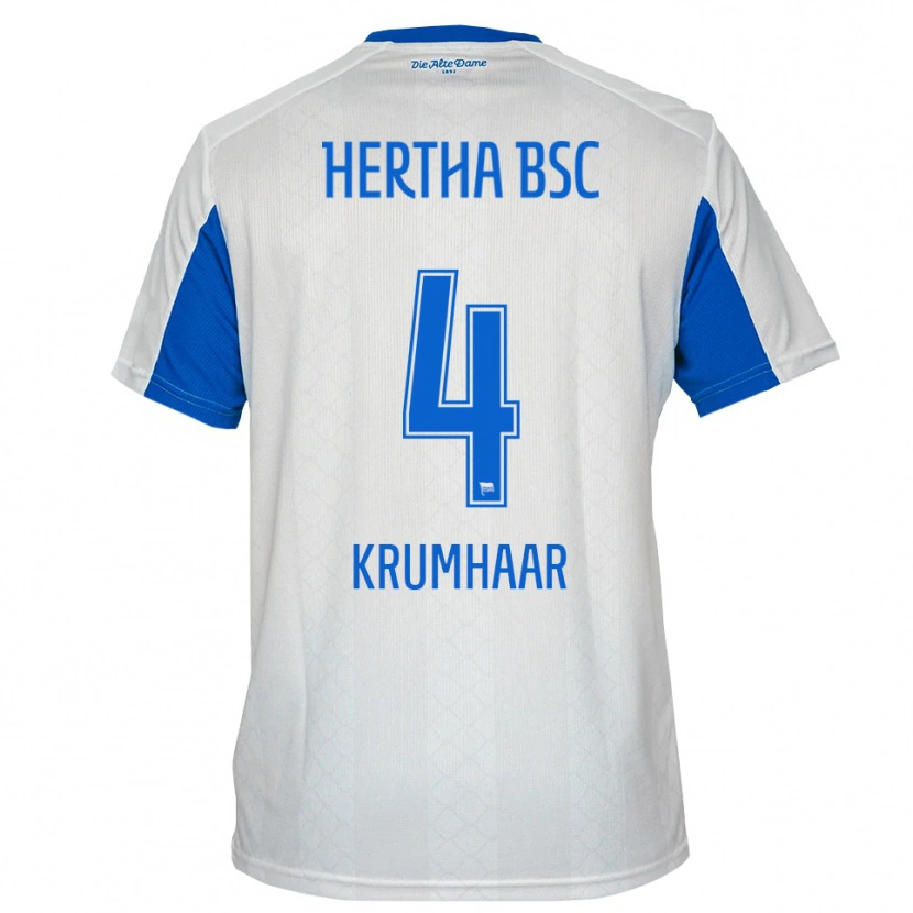 Danxen Dětské Marvin Krumhaar #4 Bílá Modrá Daleko Hráčské Dresy 2025/26 Dres