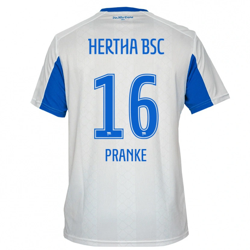 Danxen Dětské Mare Pranke #16 Bílá Modrá Daleko Hráčské Dresy 2025/26 Dres