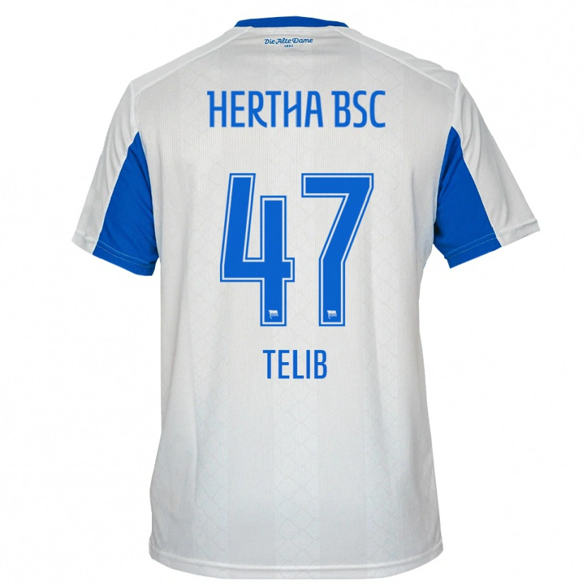 Danxen Dětské Selim Telib #47 Bílá Modrá Daleko Hráčské Dresy 2025/26 Dres