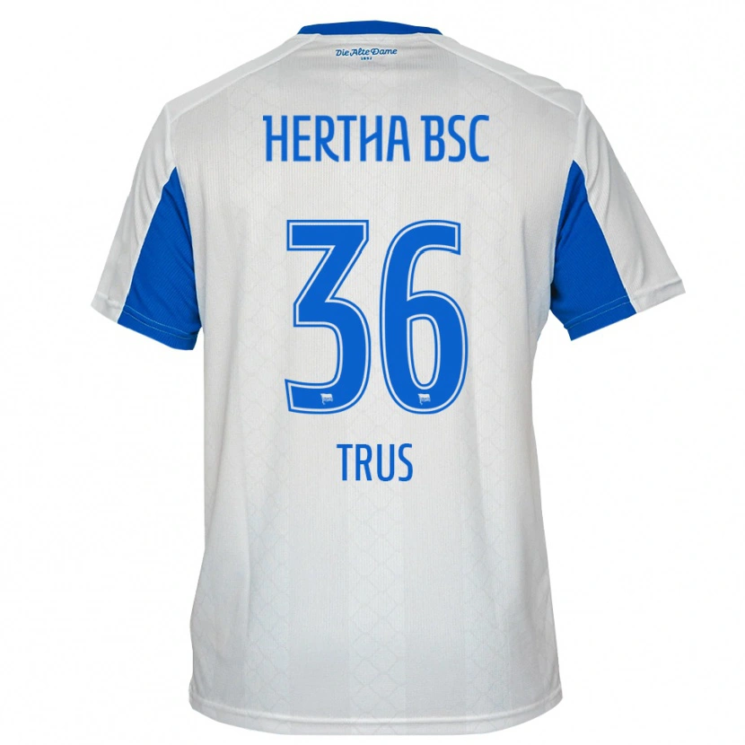 Danxen Dětské Luis Trus #36 Bílá Modrá Daleko Hráčské Dresy 2025/26 Dres