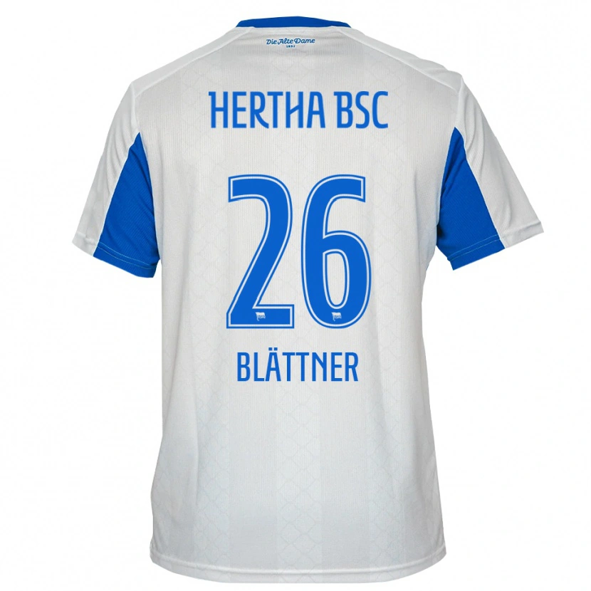 Danxen Dětské Amelie Blättner #26 Bílá Modrá Daleko Hráčské Dresy 2025/26 Dres
