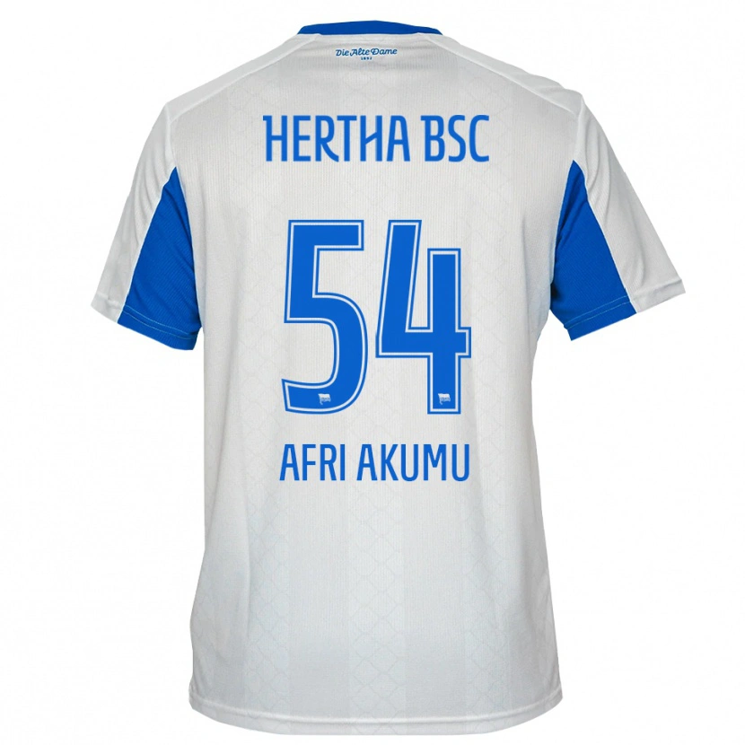 Danxen Dětské Maik Afri Akumu #54 Bílá Modrá Daleko Hráčské Dresy 2025/26 Dres