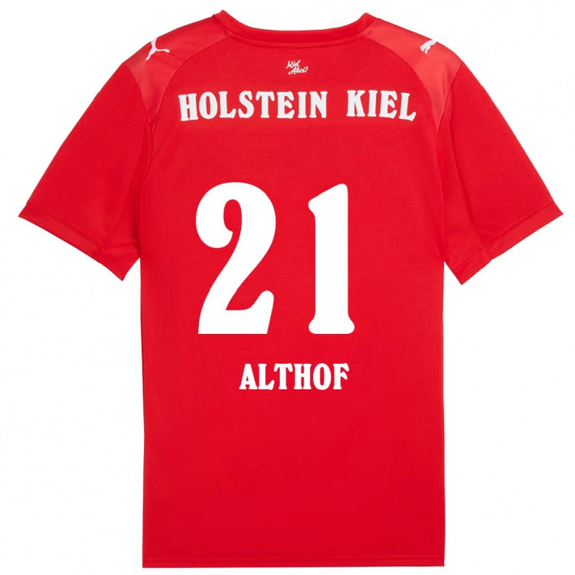 Danxen Dětské Lea Althof #21 Červená Modrá Daleko Hráčské Dresy 2025/26 Dres