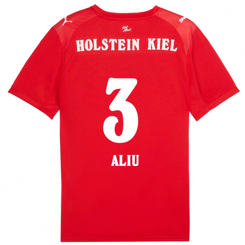 Danxen Dětské Arbnor Aliu #3 Červená Modrá Daleko Hráčské Dresy 2025/26 Dres