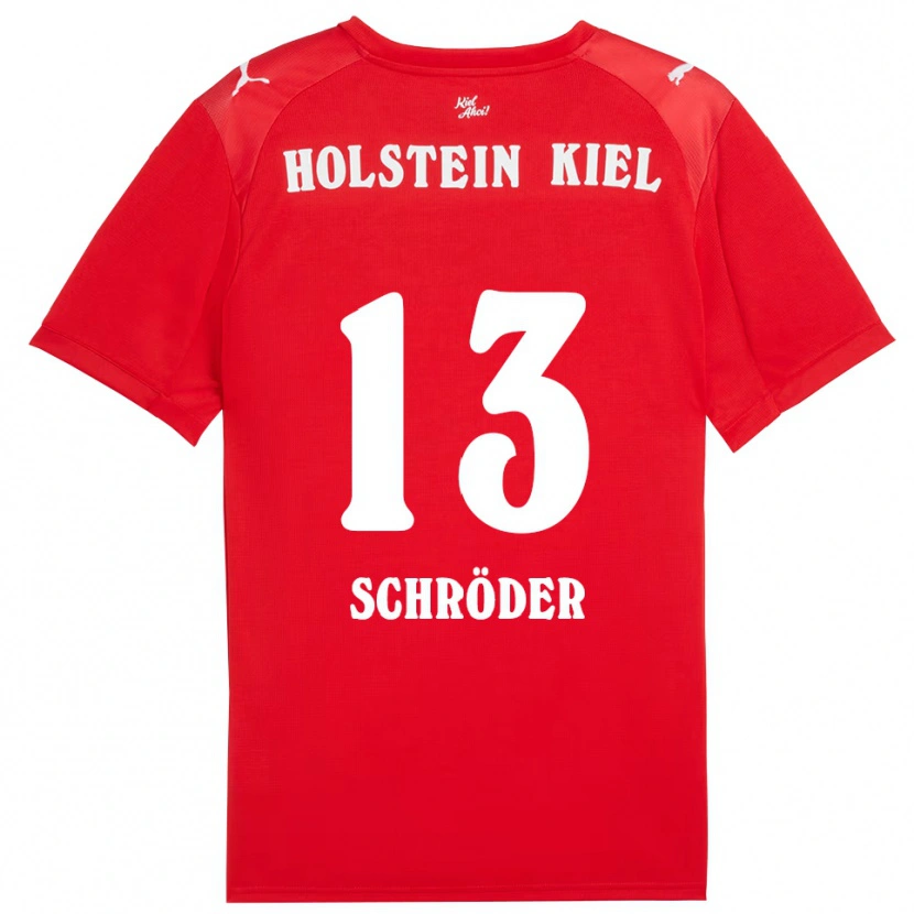 Danxen Dětské Lea Schröder #13 Červená Modrá Daleko Hráčské Dresy 2025/26 Dres