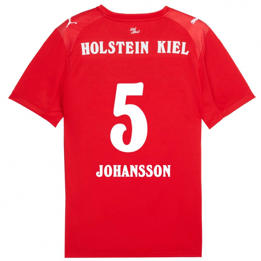 Danxen Dětské Carl Johansson #5 Červená Modrá Daleko Hráčské Dresy 2025/26 Dres