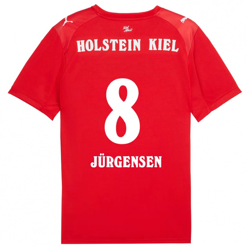 Danxen Dětské Ronja Jürgensen #8 Červená Modrá Daleko Hráčské Dresy 2025/26 Dres
