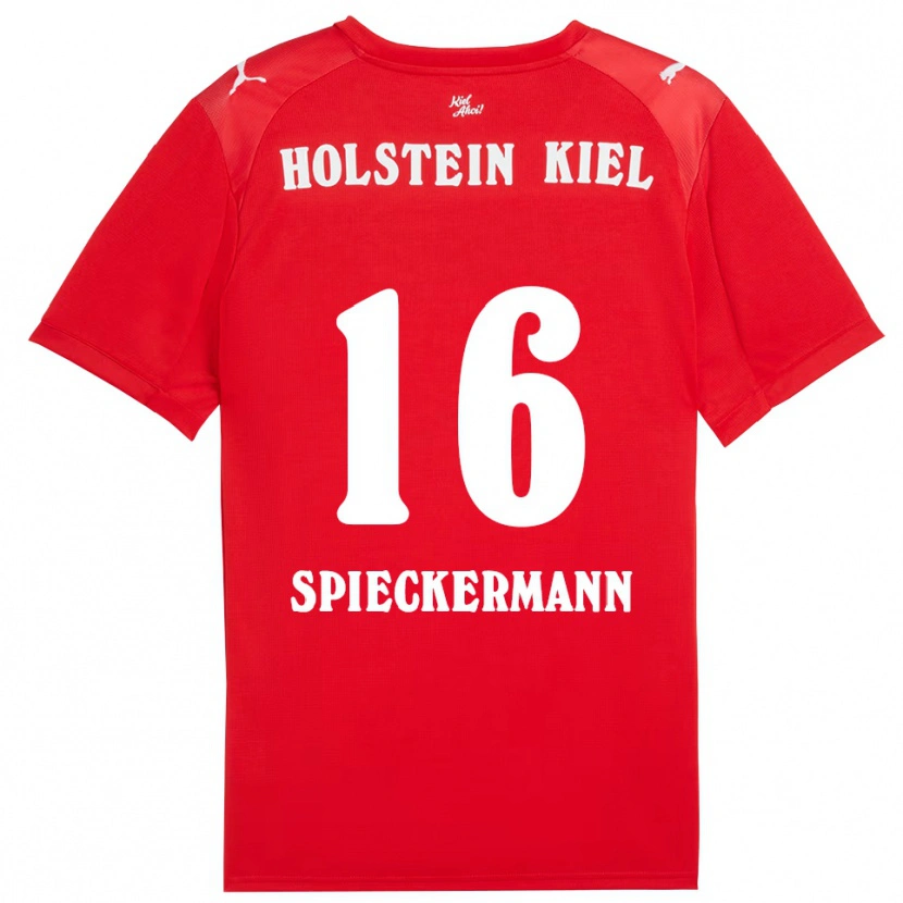 Danxen Dětské Tim Spieckermann #16 Červená Modrá Daleko Hráčské Dresy 2025/26 Dres