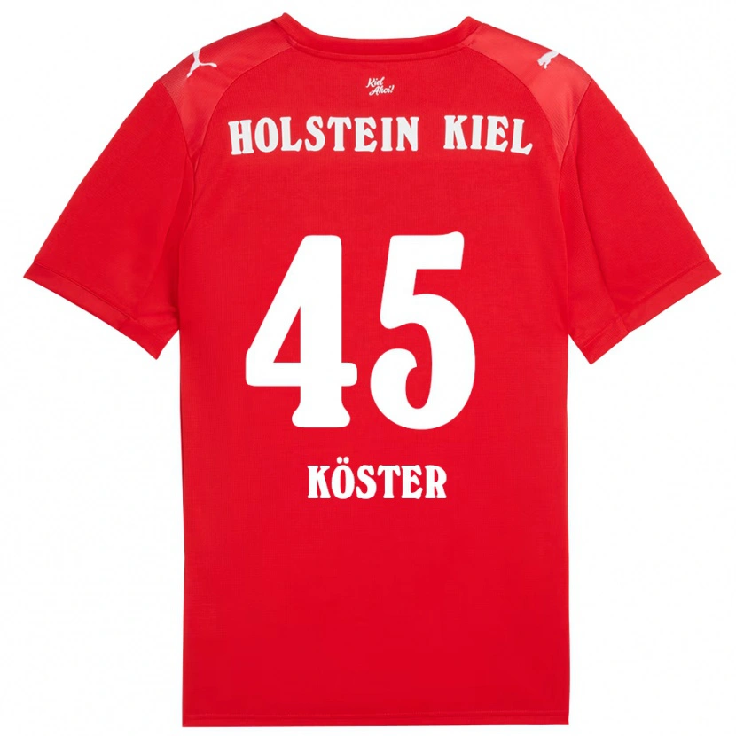 Danxen Dětské Louis Köster #45 Červená Modrá Daleko Hráčské Dresy 2025/26 Dres