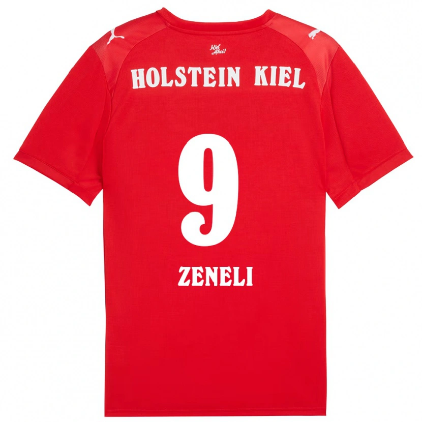 Danxen Dětské Endrit Zeneli #9 Červená Modrá Daleko Hráčské Dresy 2025/26 Dres