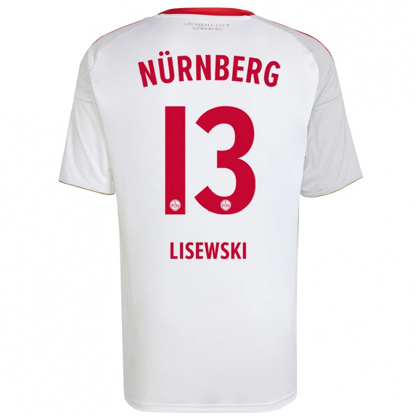 Danxen Dětské Robin Lisewski #13 Bílá Červená Daleko Hráčské Dresy 2025/26 Dres