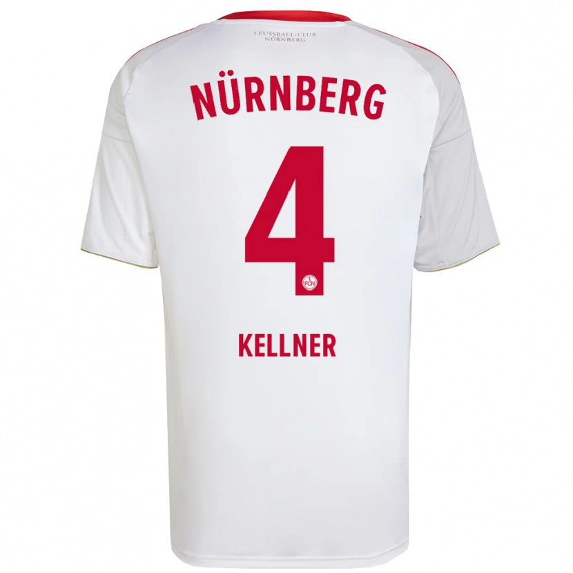 Danxen Dětské Benedikt Kellner #4 Bílá Červená Daleko Hráčské Dresy 2025/26 Dres