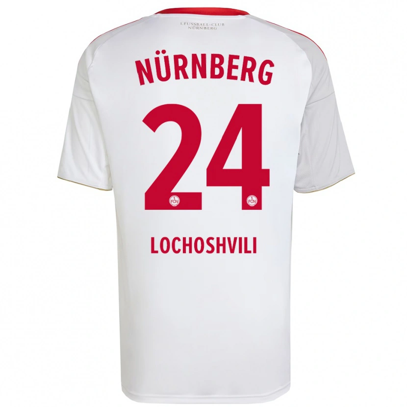 Danxen Dětské Luka Lochoshvili #24 Bílá Červená Daleko Hráčské Dresy 2025/26 Dres