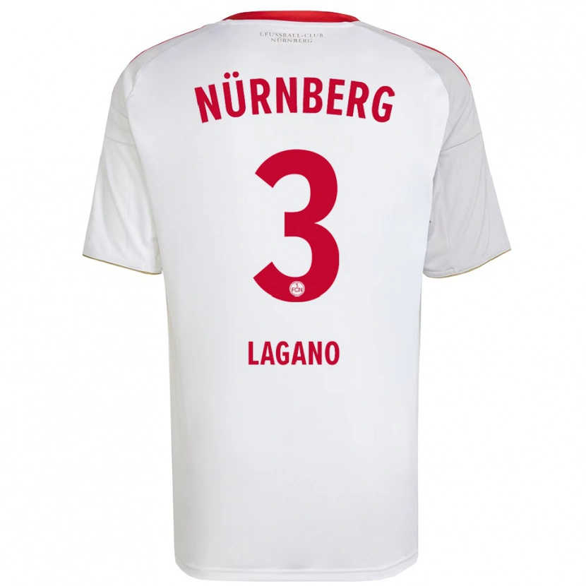 Danxen Dětské Fabio Lagano #3 Bílá Červená Daleko Hráčské Dresy 2025/26 Dres