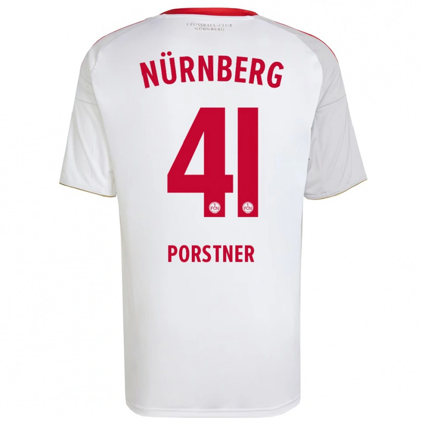 Danxen Dětské Eric Porstner #41 Bílá Červená Daleko Hráčské Dresy 2025/26 Dres