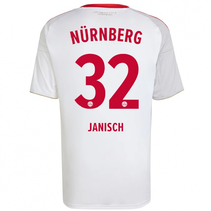 Danxen Dětské Tim Janisch #32 Bílá Červená Daleko Hráčské Dresy 2025/26 Dres