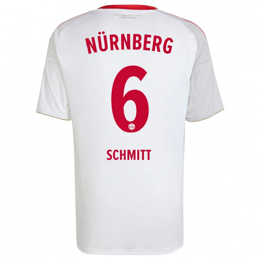 Danxen Dětské Noah Schmitt #6 Bílá Červená Daleko Hráčské Dresy 2025/26 Dres