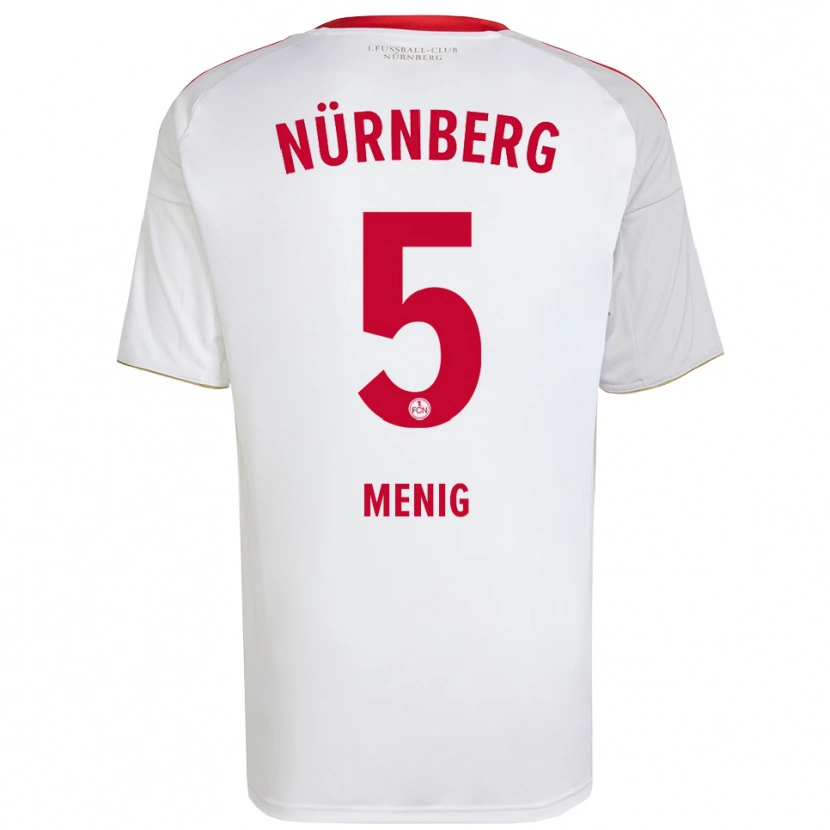 Danxen Dětské Fabian Menig #5 Bílá Červená Daleko Hráčské Dresy 2025/26 Dres