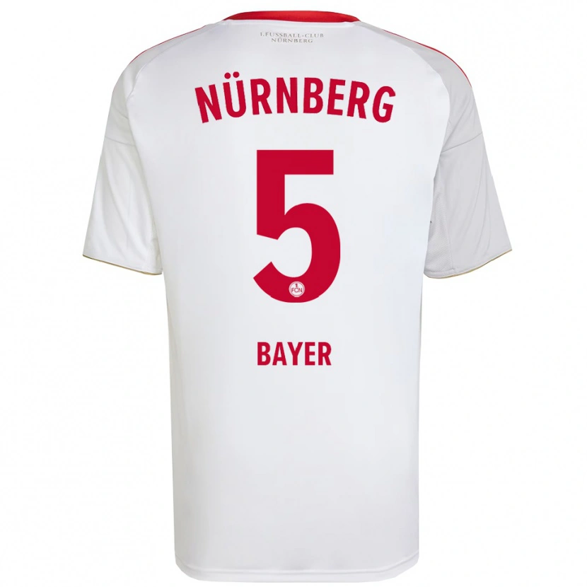 Danxen Dětské Alexander Bayer #5 Bílá Červená Daleko Hráčské Dresy 2025/26 Dres