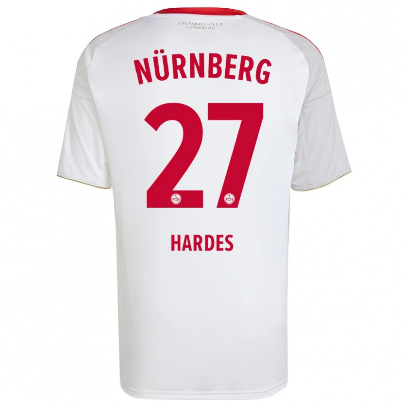 Danxen Dětské Aaron Hardes #27 Bílá Červená Daleko Hráčské Dresy 2025/26 Dres