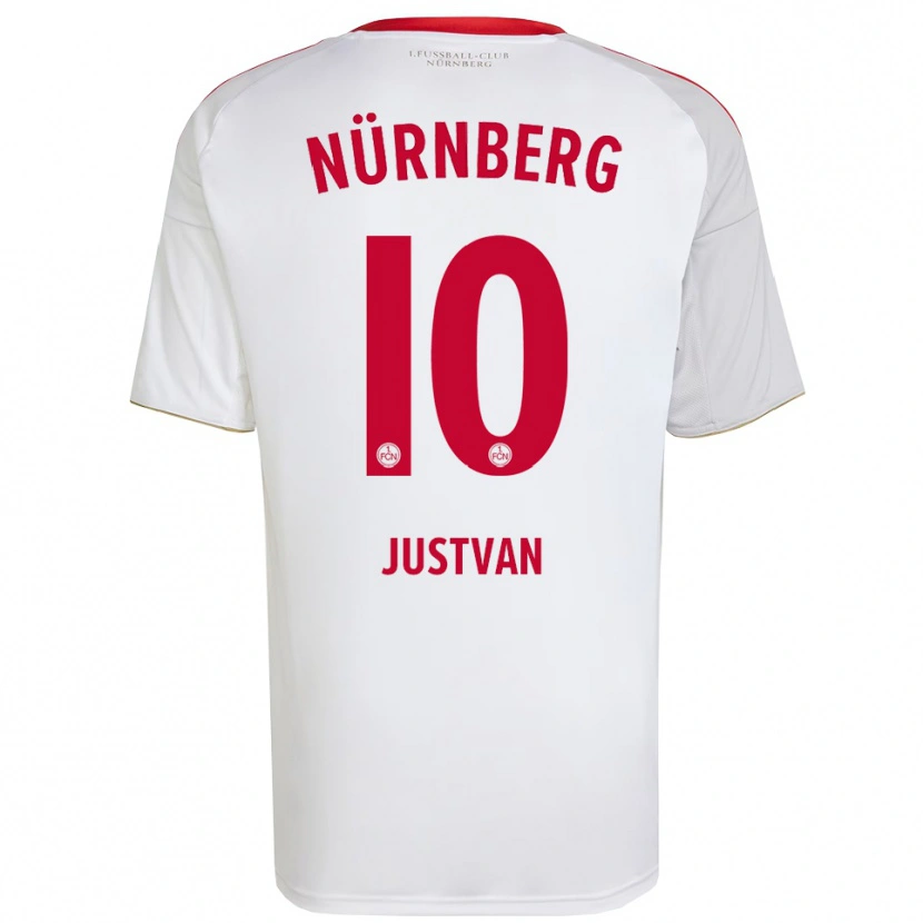 Danxen Dětské Julian Justvan #10 Bílá Červená Daleko Hráčské Dresy 2025/26 Dres