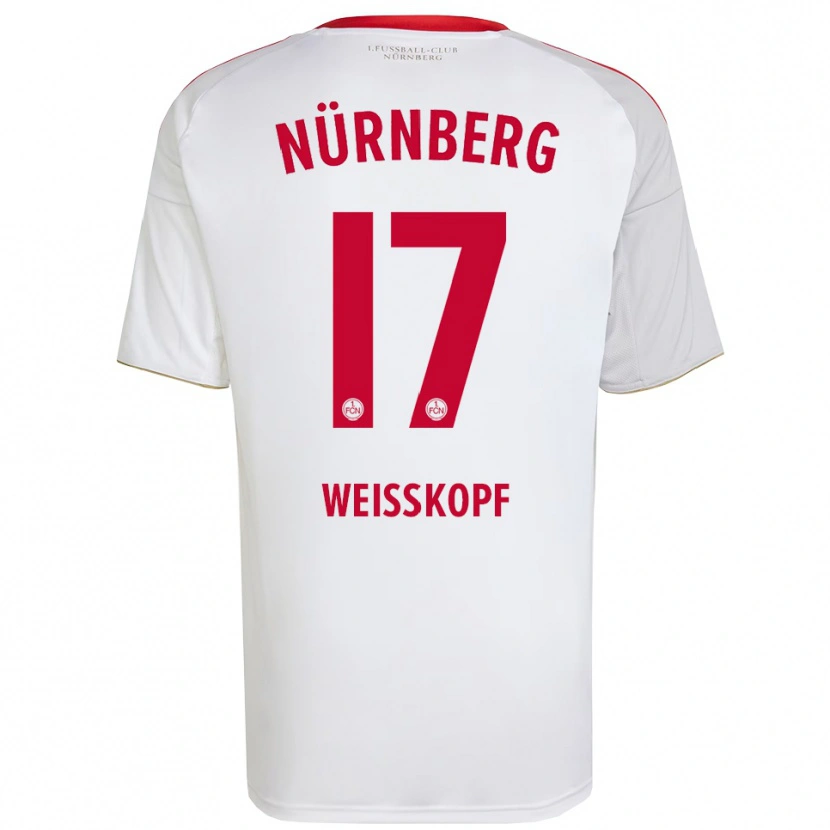 Danxen Dětské Jannes Weißkopf #17 Bílá Červená Daleko Hráčské Dresy 2025/26 Dres