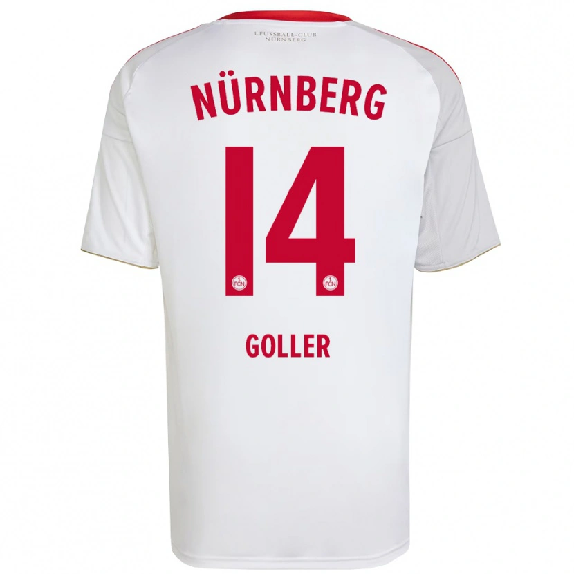 Danxen Dětské Benjamin Goller #14 Bílá Červená Daleko Hráčské Dresy 2025/26 Dres