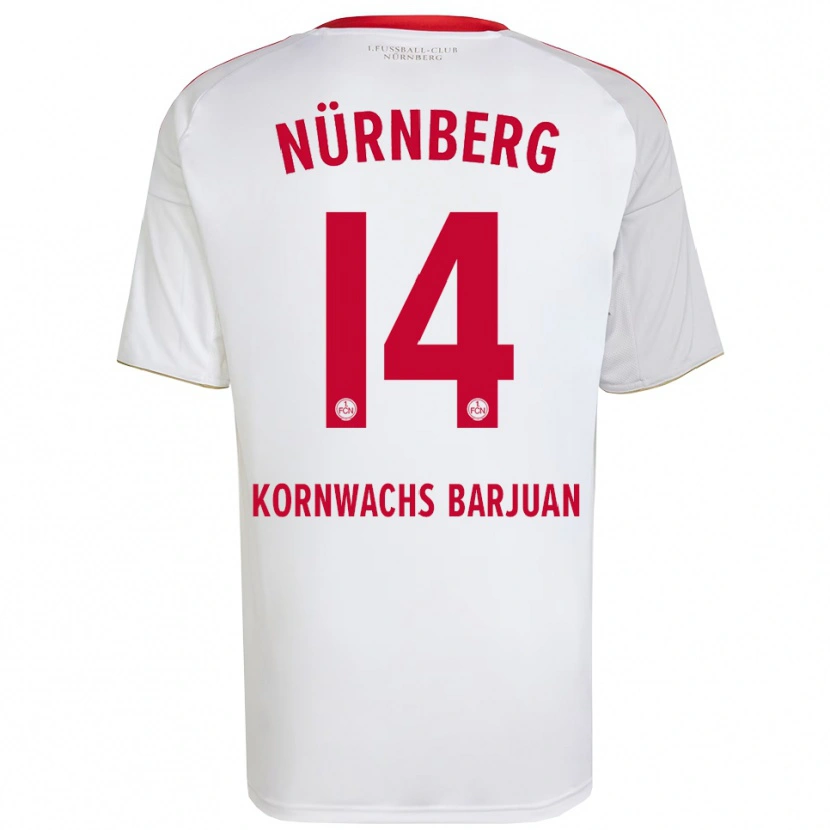 Danxen Dětské Marc Kornwachs Barjuan #14 Bílá Červená Daleko Hráčské Dresy 2025/26 Dres