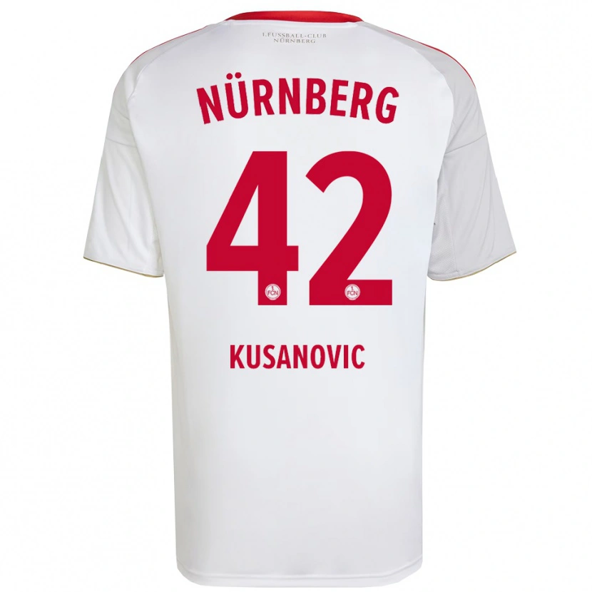 Danxen Dětské Tino Kusanovic #42 Bílá Červená Daleko Hráčské Dresy 2025/26 Dres