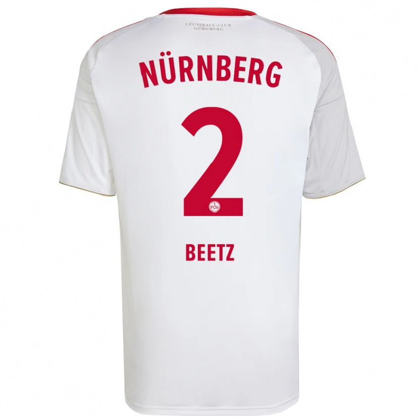 Danxen Dětské Lucas Beetz #2 Bílá Červená Daleko Hráčské Dresy 2025/26 Dres