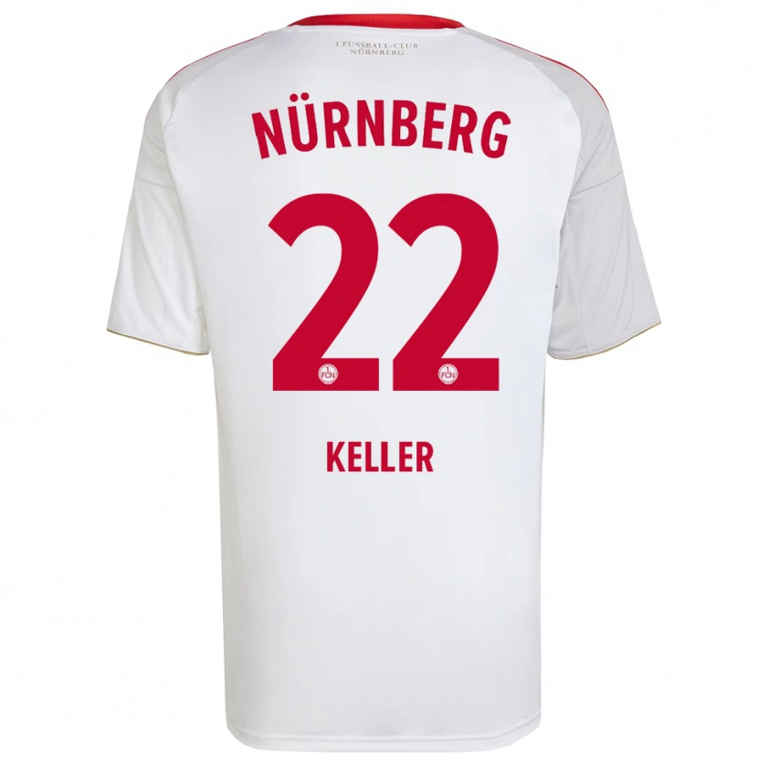 Danxen Dětské Noah Keller #22 Bílá Červená Daleko Hráčské Dresy 2025/26 Dres