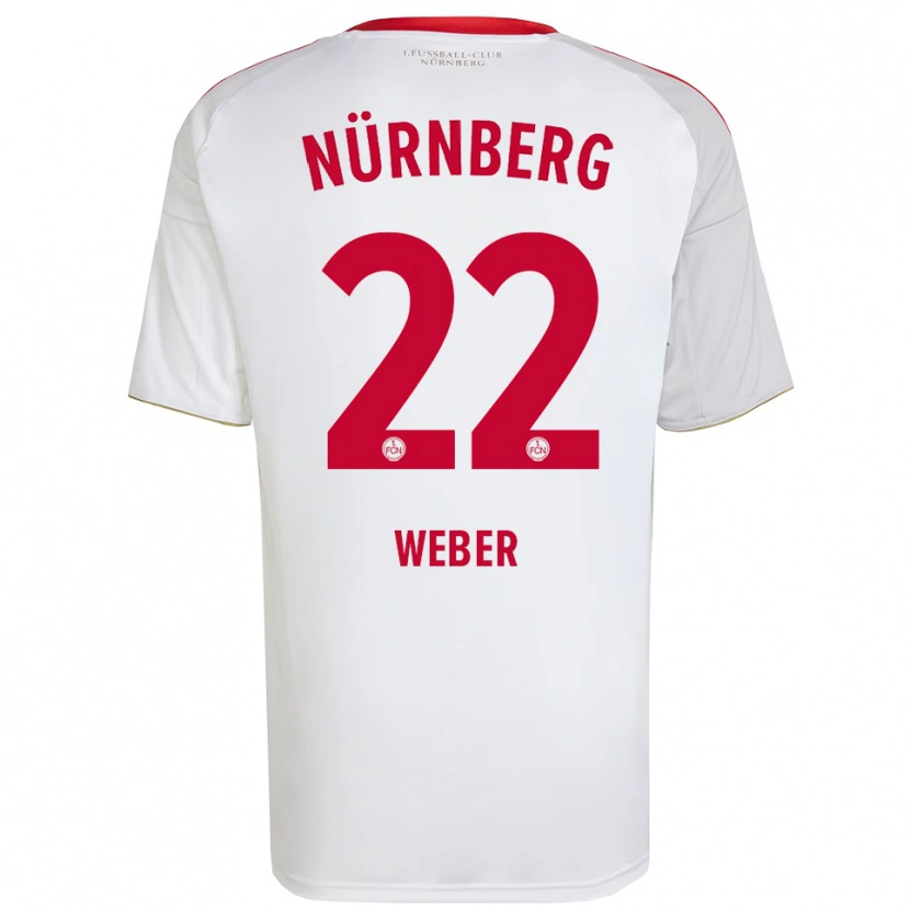 Danxen Dětské Ruben Weber #22 Bílá Červená Daleko Hráčské Dresy 2025/26 Dres