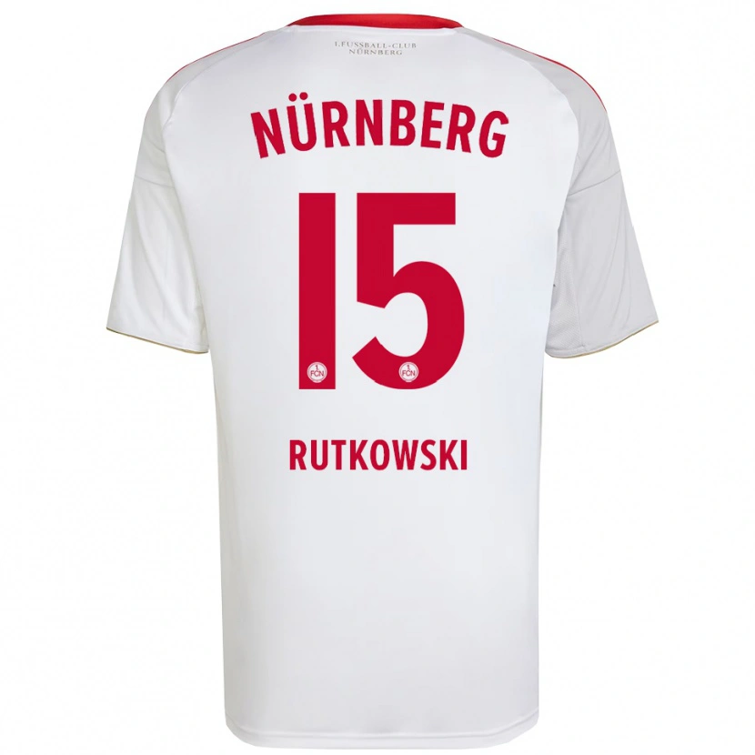 Danxen Dětské Nicolas Rutkowski #15 Bílá Červená Daleko Hráčské Dresy 2025/26 Dres