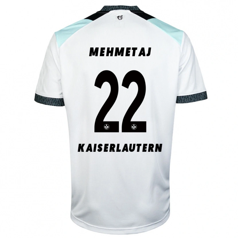 Danxen Dětské Alban Mehmetaj #22 Bílá Černá Daleko Hráčské Dresy 2025/26 Dres