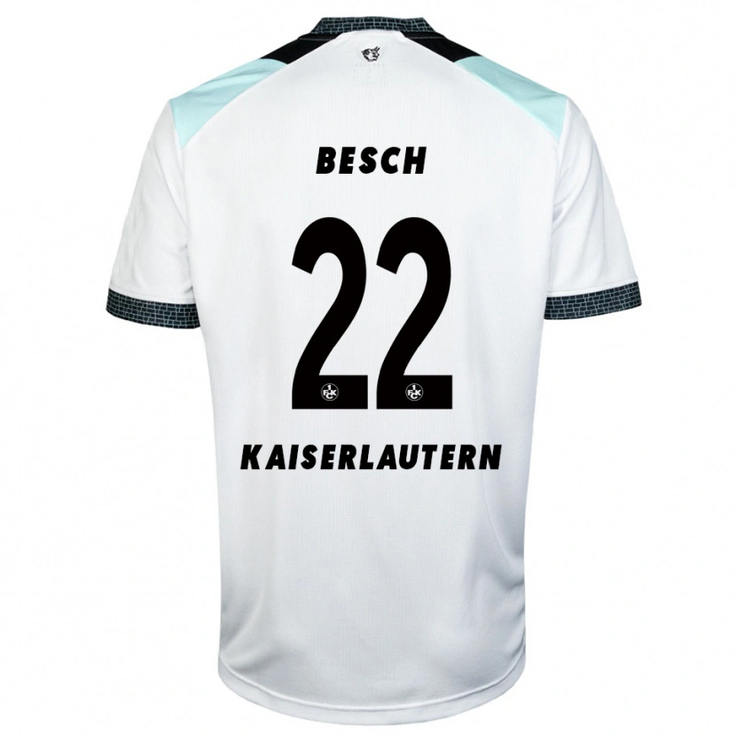 Danxen Dětské Philipp Besch #22 Bílá Černá Daleko Hráčské Dresy 2025/26 Dres