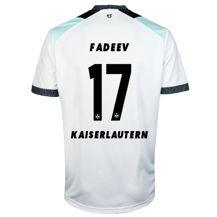 Danxen Dětské Vladislav Fadeev #17 Bílá Černá Daleko Hráčské Dresy 2025/26 Dres