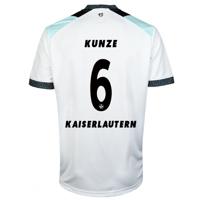 Danxen Dětské Fabian Kunze #6 Bílá Černá Daleko Hráčské Dresy 2025/26 Dres