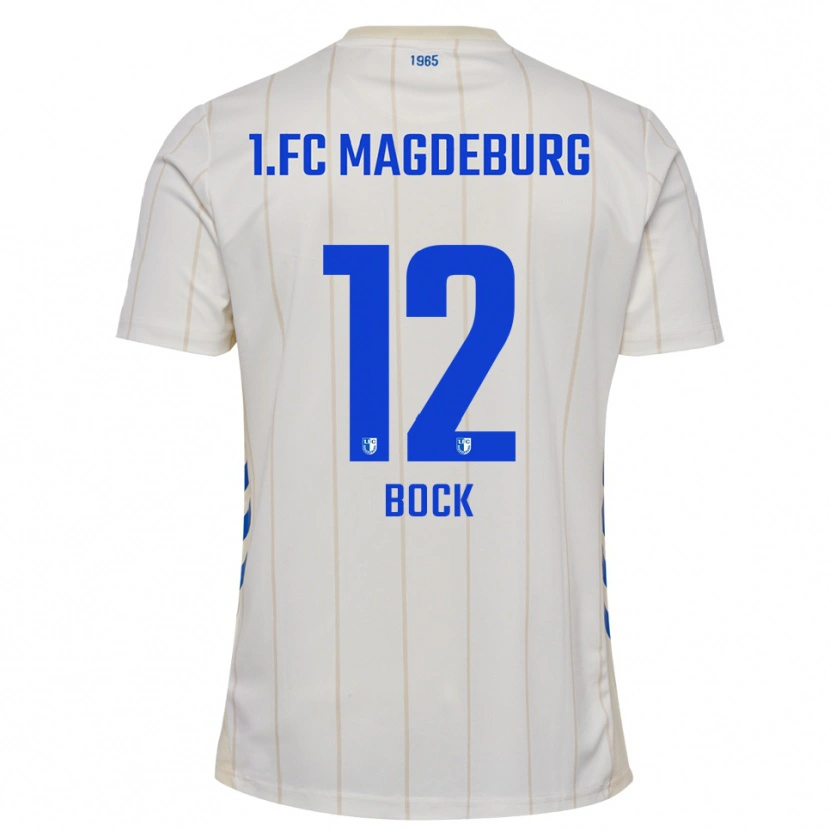 Danxen Dětské Armin Bock #12 Bílá Modrá Daleko Hráčské Dresy 2025/26 Dres