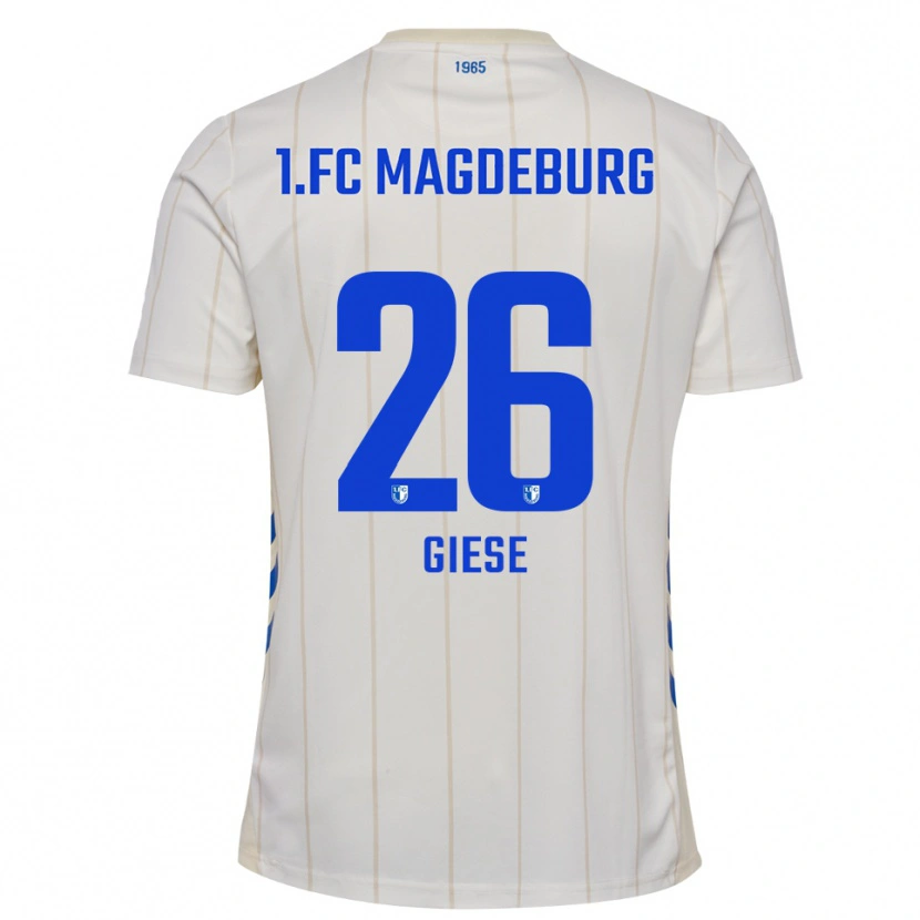 Danxen Dětské Johanna Giese #26 Bílá Modrá Daleko Hráčské Dresy 2025/26 Dres