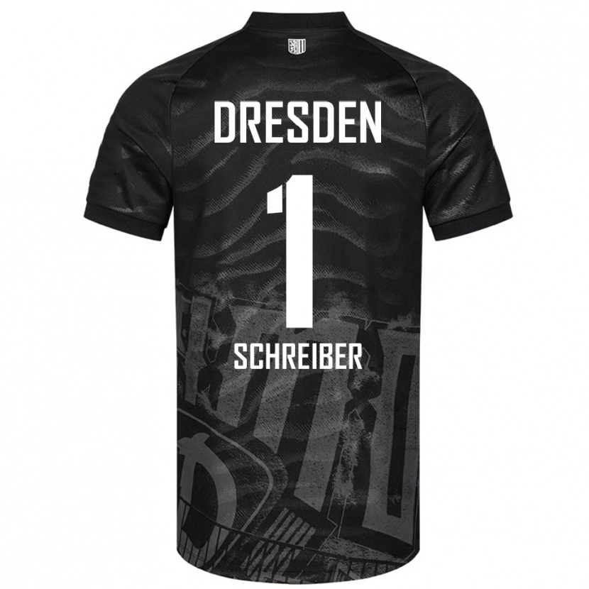 Danxen Dětské Tim Schreiber #1 Černá Šedá Daleko Hráčské Dresy 2025/26 Dres