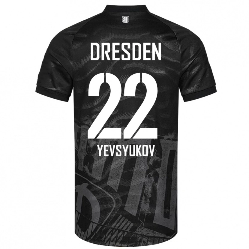 Danxen Dětské Demyd Yevsyukov #22 Černá Šedá Daleko Hráčské Dresy 2025/26 Dres