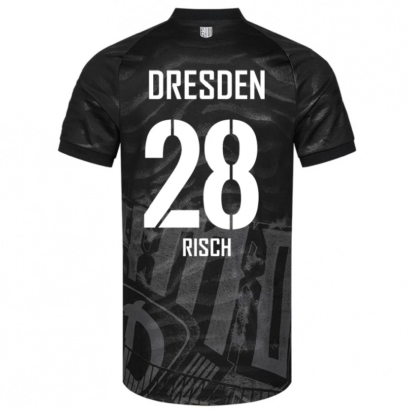 Danxen Dětské Sascha Risch #28 Černá Šedá Daleko Hráčské Dresy 2025/26 Dres